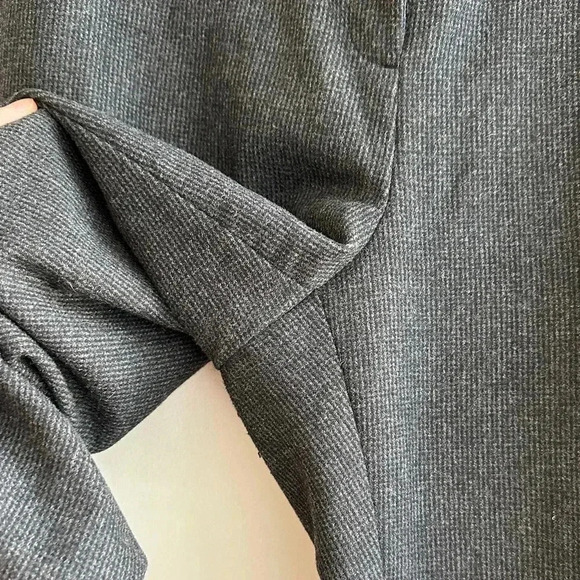 Charter Club Classic Fit Grey Checked Wool Blend Trousers, Size 10 - Picture 4 of 16